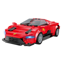 Cadeau d'anniversaire pour enfants COGO, voiture de course technique, blocs de construction, jouets de voiture de sport