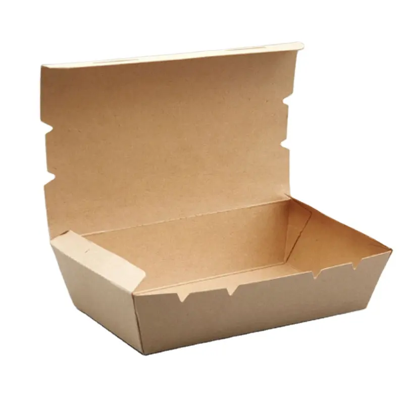 Papier Voedsel Wraps Wegwerp Verpakking Custom Print <span class=keywords><strong>Logo</strong></span> Kraftpapier <span class=keywords><strong>Klik</strong></span> Te Gaan Bento Lunch Box Met Deksel