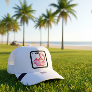 Casquette de camionneur Floater Flamingo en tissu maillé réglable unisexe décontractée pour le printemps et l'été - Product Image 2