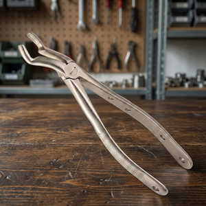 Bk Industries Forceps dentaire Fig. 67 pour molaires supérieures, argenté, poignée moletée, Classe I, instrument chirurgical manuel, certifié CE - Product Image 2