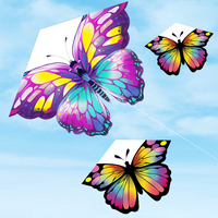 Nouvel Arrivage Cerf-volant Papillon à Ailes Volantes Couleur Personnalisée 100x70cm Matière Polyester Poignée de Vol de 50m Vente en Gros Marchandises Réceptives