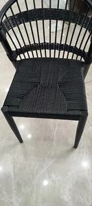 طقم أثاث طاولة وكراسي بتصميم عصري من مادة الراتان/الخيزران البلاستيكية، مقاوم للأشعة فوق البنفسجية لمدة 2000 ساعة، قابل للطي بألوان مخصصة - Product Image 6