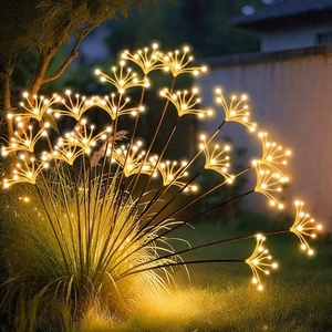 LEDORA IP65 Waterproof Solar Firecracker Christmas Light String 70cm 360 Beam Rechargeable Button Control Garden Courtyard