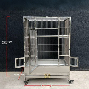 Klasik tarzı paslanmaz çelik istiflenebilir kuş kafesleri satılık hayvan desen SUS304 büyük papağan kafesleri - Product Image 4