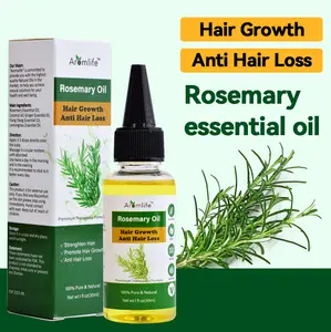 Organic Hair Growth Oil with Rosemary and Ginger - Prevent Hair Loss, Strengthen Hair, Nourish and Revitalize
