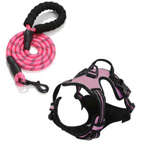 Set pelatihan taktis, rompi anjing untuk tugas berat, <span class=keywords><strong>Harness</strong></span> anjing dengan pegangan jaring, tanpa tarikan, rompi anjing dada untuk berburu berjalan - Product Image 6