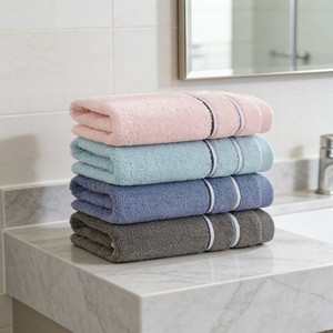 Pure Cotton Face Towel 32x72cm Solid Color Skin Friendly Home Use - Product Image 1