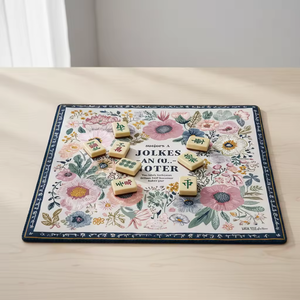 Tapetes de Mahjong Plegables y Portátiles con Diseño Floral Vintage, Aptos para Juegos de Mahjong y Póker, Venta <span class=keywords><strong>al</strong></span> Por Mayor - Product Image 2