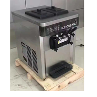 Machine à glace molle automatique de comptoir robuste, compatible avec le sirop et la poudre de crème glacée, nouvelle pour les usages commerciaux à fort volume