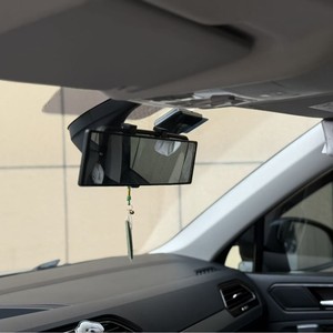 Espejo Retrovisor Adhesivo Gran Angular Curvo Largo Negro para Observación de Bebés Durante la Marcha Atrás del Vehículo, Ayuda para la Marcha Atrás del Automóvil - Product Image 2