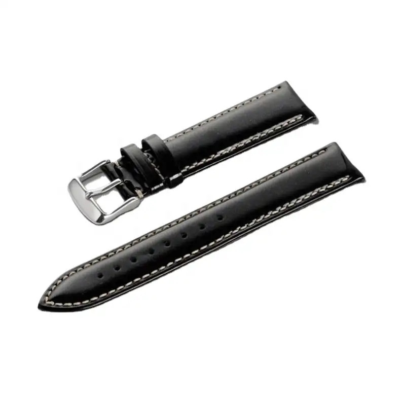 Relojes de Cuero artesanal bandas negro y marrón de lujo de cuero de vaca genuino correa de reloj 20mm 22mm 24mm pulsera de reloj inteligente cinturón
