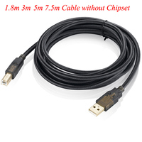 Cable de Impresora USB 2.0 Trenzado de Nailon Bochara, USB Tipo A a Tipo B, Macho/Macho, Blindado con Lámina y Trenzado, Chapado en Oro, 1.8m 3m 5m 7.5m 10m