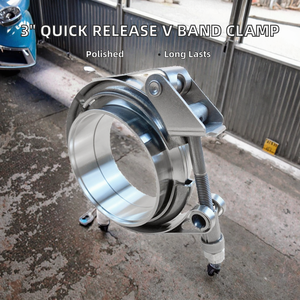 For <b>Quick</b> Release 2.5inch Muffler Exhaust Pipe <b>Clamp</b> 304 Stainless Steel Mirror Polished 1.5mm Thickness 63mm - Product Image 6