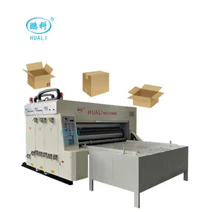 Venta más caliente Hua Li Semi Auto Printing Slotter Troquelado Máquinas de cartón corrugado