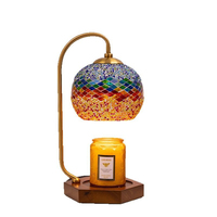Chauffe-cire électrique rétro en verre avec plateau de rangement, luminosité réglable, écologique, pour la Saint-Valentin