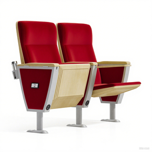 Silla Moderna de Aluminio Eléctrica Ajustable para Auditorio/Iglesia con Asiento de Cuero PU y Mesa para Salón Escolar y Mobiliario de Teatro - Product Image 1