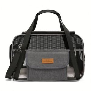 Breathable Mesh <b>Pet</b> <b>Carrier</b> Bag Portable Travel Handbag for Small Cat Dog Outdoor Carrying <b>Pet</b> Tote Bag - Product Image 1