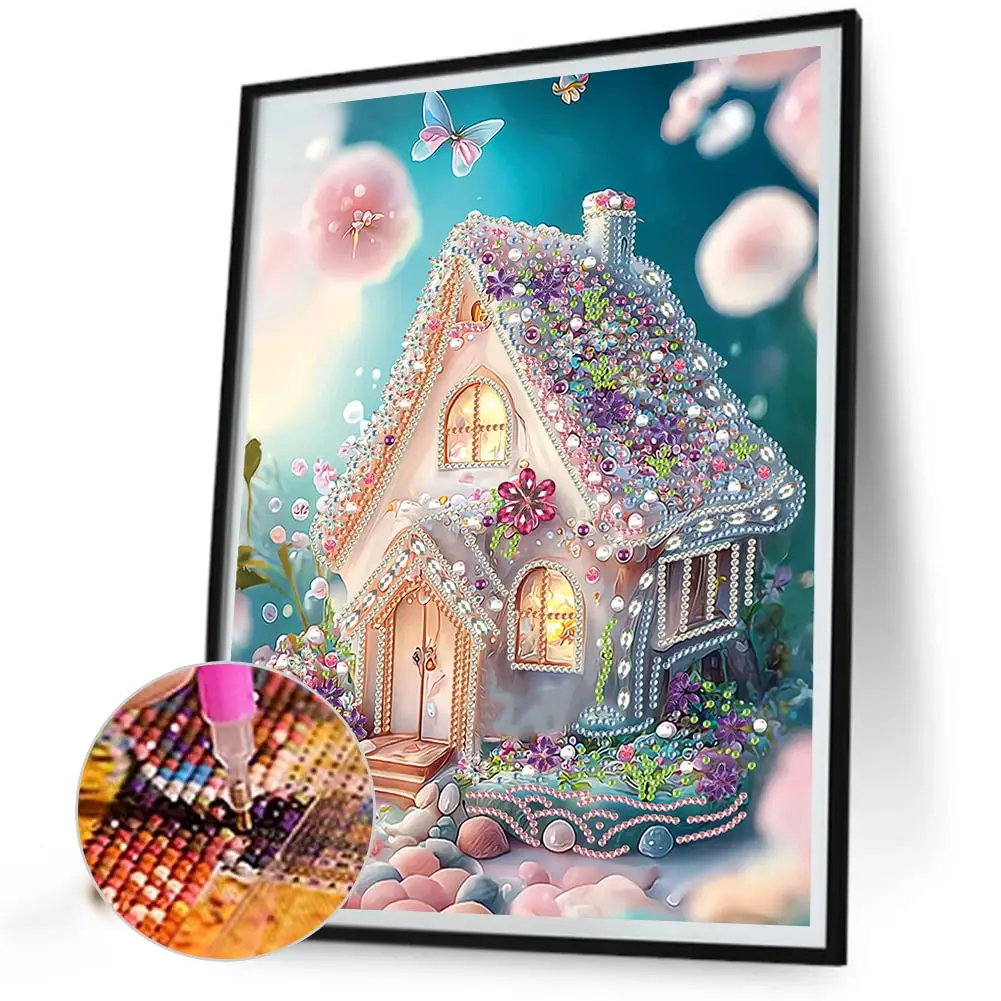 5D bricolage diamant peinture Art Kits fantaisie mosaïque paysage maison ensembles couture maison décorer cadeau pour les enfants