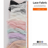 Tissu en dentelle 20D respirant 35 g/m² ultra-fin 100 % polyester pour doublure ou vêtement, tissu en mousseline de soie doux comme de la soie