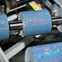 Étiquette PET holographique diamantée imprimable jet d'encre, résistante à l'eau et à forte adhérence, pour une étiquetage rapide