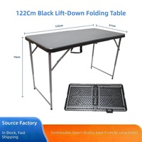 Table pliante simple en métal, portable, réglable en hauteur, pour usage domestique, stand et vente de rue