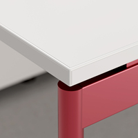 Chaise de bureau minimaliste de luxe léger, combinaison moderne, table de personnel blanche 2-4 places avec fonction de rangement et gestion des câbles