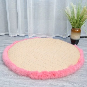 Tappeto in <span class=keywords><strong>Lana</strong></span> Fatto <span class=keywords><strong>a</strong></span> <span class=keywords><strong>Mano</strong></span>, Tinta Unita, Rotondo, Soffice e Spesso, per Camera da Letto e Divano - Product Image 4