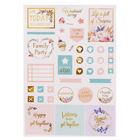 Journal hebdomadaire personnalisé scrapbook DECO calendrier autocollants, journal intime décoration planificateur papier inscriptible autocollant kit feuille