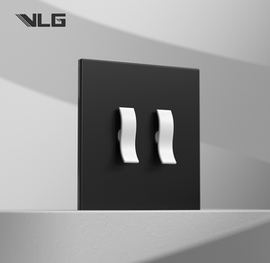 Black Stainless Steel Panel Wall Mounted Switch Socket UK EU Standard Retro 20A Switch Socket, Stainless Steel Panel - Product Image 1