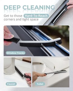 Cleaning Brush - Hard Bristle Crevice Cleaning Brush, Multifunctional <b>Gap</b> Scrub Brush, Home Essentials, Bathroom Cleaner Tools - Product Image 5