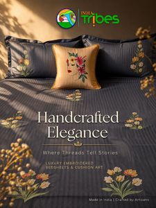 Experience the timeless beauty of HeritageThread where traditional Indian craftsmanship meets modern luxury living - Product Image 3
