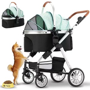 Chariot <span class=keywords><strong>pour</strong></span> animaux de compagnie portable et pliable nouveau design séparé du panier <span class=keywords><strong>pour</strong></span> chiens chats et autres animaux de compagnie produit de transport de voyage - Product Image 3