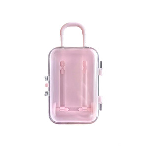 Transparent Mini Trolley Case Storage Box Small Plastic Jewelry Organizer For Jewelry Accessories - Product Image 1