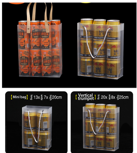 Vente en gros de sac fourre-tout transparent de Noël sac cadeau de boisson imprimé PVC givré avec sac cadeau à main origine du Vietnam - Product Image 6