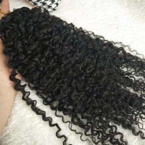 Extensiones de Cabello Rizado Bohemio Invisible Sin Nudos 8A, 60g, Cabello Humano Pre-Separado, Sin Tensión, Mechones de Pluma para Crochet - Product Image 4