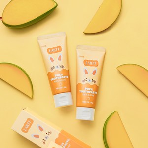 Pasta de dientes coreana de calidad segura con flúor para bebés y niños, con un suave sabor a manzana y mango para un cuidado bucal saludable. - Product Image 6