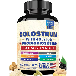VitaHall High Quality Bovine <strong>Colostrum</strong> <strong>Capsules</strong> with Probiotics for Gut Health Support-Adult Use 60 <strong>Capsules</strong> - Product Image 1
