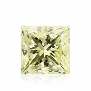 แหวนเพชรทรงปรินเซสคัทสีเหลืองสดใส 1.25 กะรัต เพชรเพาะเลี้ยงในห้องปฏิบัติการ ได้รับการรับรองจาก IGI แหวนหมั้นและแหวนแต่งงาน - Product Image 1