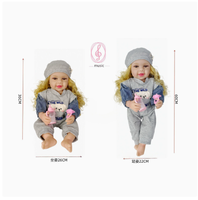 Poupée Reborn de 60 cm (24 pouces), poupée nouveau-né réaliste et écologique, poupée interactive avec capteur tactile et son, jouet de simulation pour cadeau