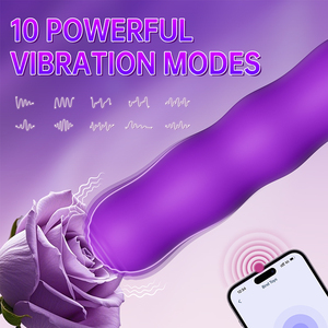 هزاز شخصي بـ10 سرعات يتحكم به عبر تطبيق، مقاوم للماء بدرجة IPX7، لتحفيز نقطة G والبظر والحلمات، لعبة للمتعة الجنسية للبالغين - Product Image 2