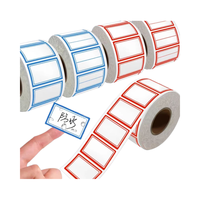 Étiquettes autocollantes personnalisables imperméables pour bureau, en papier couché durable, découpées, imprimées en couleur, pour noms et prix