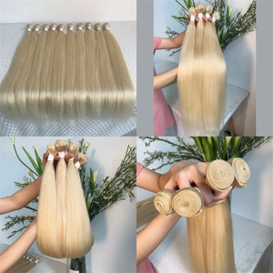 Extensioni di Capelli Umani Remy Lisci Brasiliani, 1/3 Pezzi, Colorati Ombré Rosso Borgogna, Biondo 27, Marrone - Product Image 4