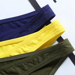 Calzoncillos para Hombre de Algodón, Color Sólido, Sensuales, Transpirables, Cómodos, de Cintura Baja, Lencería - Product Image 2