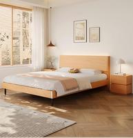 Cama de Madera de Teca Sólida XHA, Tamaño Completo, con Almacenamiento, Ahorra Espacio, Duradera, Cómoda, Diseño Minimalista, Multifuncional para Espacios Pequeños
