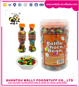 Colorful Choco Bean in Bottle Bulk Pack Mixed Flavors Sweet Gummy <strong>Candy</strong> Children Novelty Food Dessert OEM Factory Direct Supply - Product Image 2