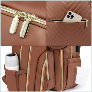 Borsa Mamma-Bambino Trapuntata LOVEVOOK con Fasciatoio e Portaciuccio, Impermeabile, Multifunzione, Organizer per Pannolini da Viaggio, Zaino - Product Image 6