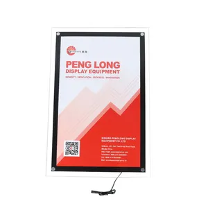 LED Acrylic Frame Advertising Illuminated Crystal Window Display Poster Frame A1-A4