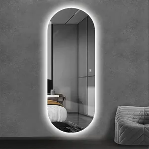 Brilho Dimmer/Luz Ajuste Cor Luzes LED Full Size Arco Vestir Salão Espelhos Corpo Inteiro Espelho