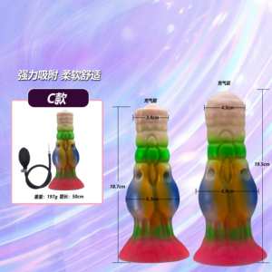 Dildo monstruoso anudado, grueso, de fantasía alienígena, con ventosa, grande, de silicona, impermeable, para adultos, juguete sexual anal, plug anal, juguete sexual para el punto G - Product Image 3