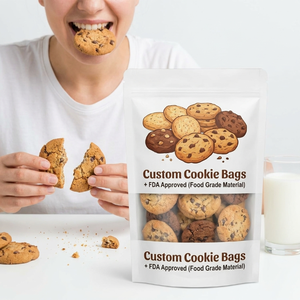Bolsa de plástico laminado de calidad alimentaria para galletas, sellado hermético, hasta 10 colores, se acepta ajuste OEM, envío puerta a puerta. - Product Image 2